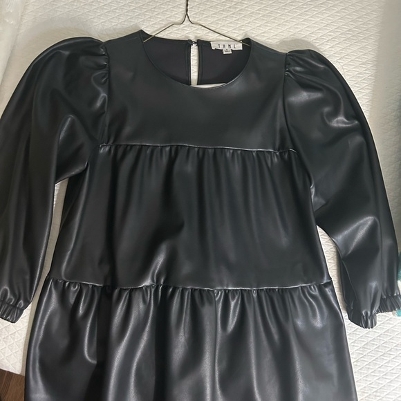THML faux leather tiered top - Picture 1 of 3